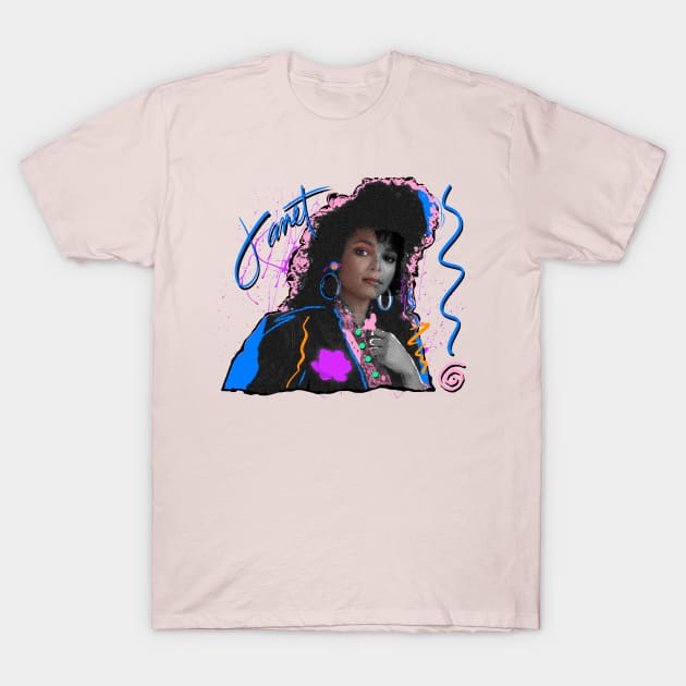 JANET JACKSON 80S RETRO STYLE T-Shirt by DISCO DISCO MX